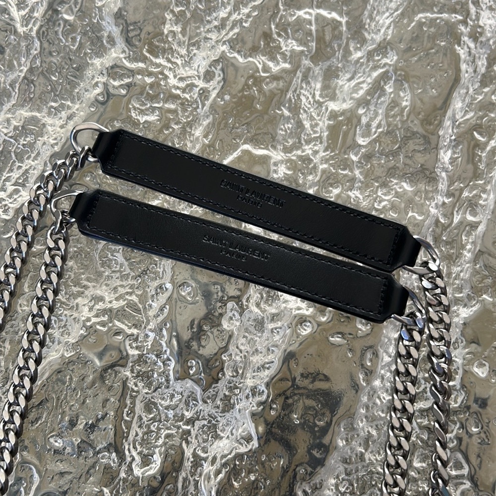 NWT YSL Loulou Small Matelasse Calfskin Flap Bag w/ Metal Straps - Picture 14 of 14